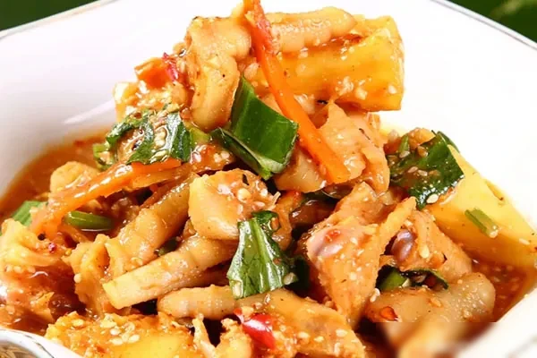 傣味舂鸡脚配方教学配方和视频教程-小吃方略网