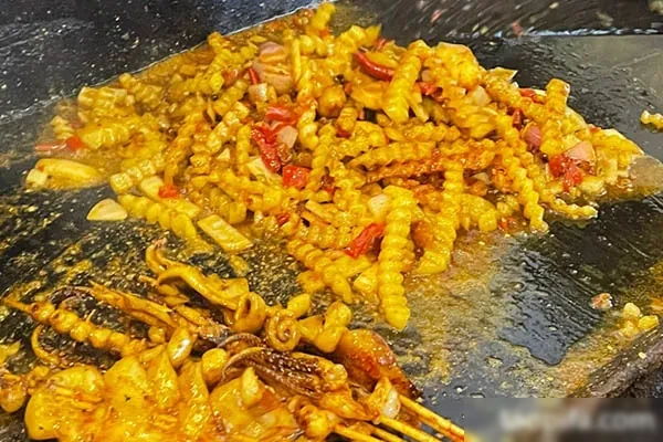 铁板鱿鱼土豆泥视频教程-小吃方略网