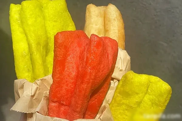 香酥大油条彩色果蔬油条视频教程-小吃方略网