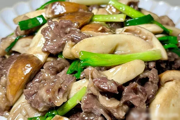 松茸金丝牛肉技术配方和视频教程-小吃方略网