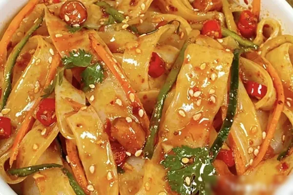 烹饪摆摊爆品冻皮凉面凉粉甜水面-小吃方略网