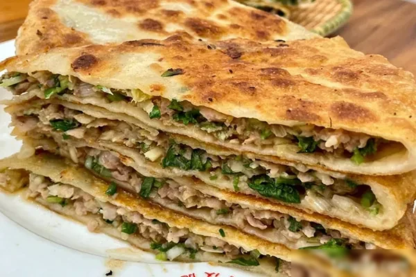 红油煎饼和黄河夹肉饼制作技术视频-小吃方略网