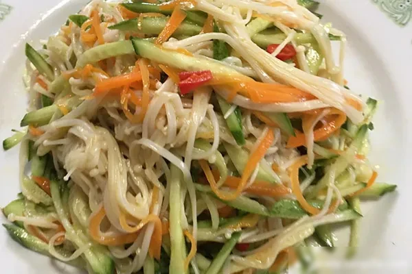 芥末金针菇视频教程-小吃方略网